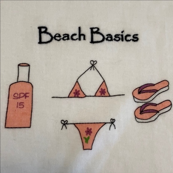 PMS Shop Beach Basics White T-Shirt NWT - Picture 2 of 9